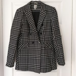 Double breasted Prince of Wales blazer